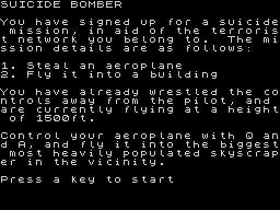Opening screen