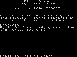 Opening screen