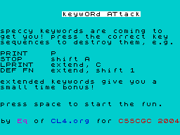 Opening screen