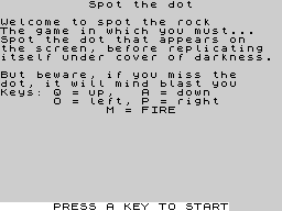 Opening screen