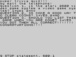 Running screen