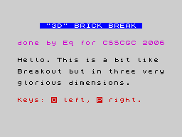 Opening screen