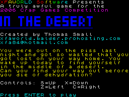 Opening screen