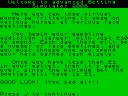Opening screen