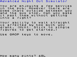 Opening screen