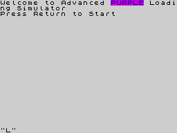 Opening screen