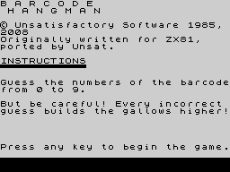 Opening screen
