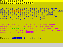 Opening screen