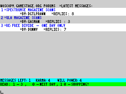 Running screen