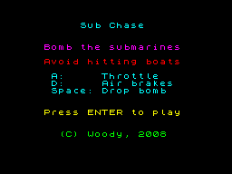 Opening screen