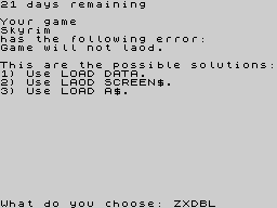 Running screen