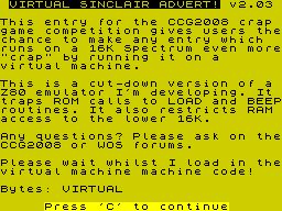 Opening screen