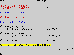 Running screen