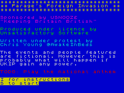 Opening screen