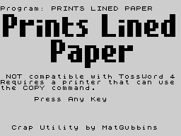 Opening screen