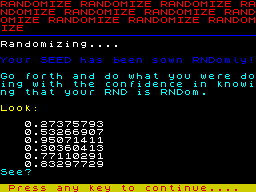 Running screen