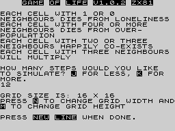 Running screen