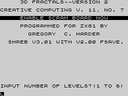 Running screen