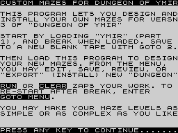 Running screen