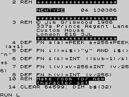 Running screen
