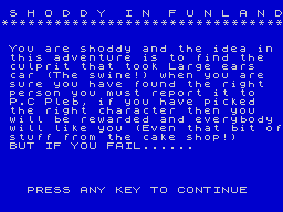 Opening screen