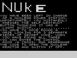 Opening screen