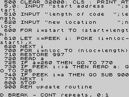 Running screen