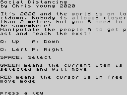 Opening screen