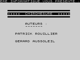 Opening screen