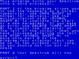 Opening screen