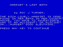 Opening screen