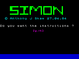 Opening screen