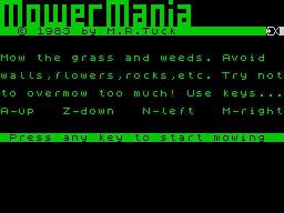 Opening screen