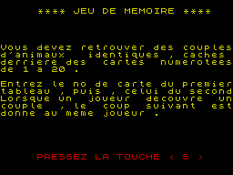 Opening screen