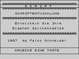 Opening screen