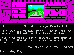 Opening screen