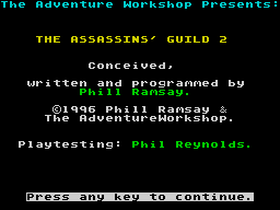 Opening screen