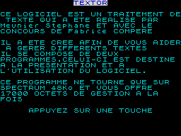 Opening screen