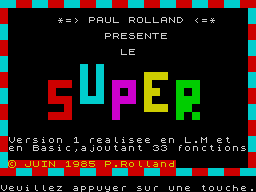 Opening screen