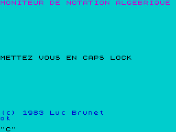 Opening screen