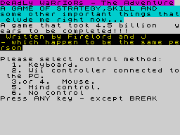 Opening screen
