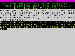 Opening screen