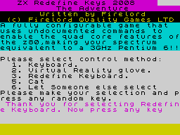 Opening screen
