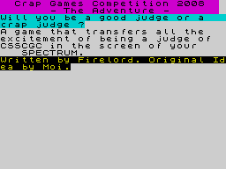 Opening screen