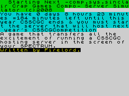 Opening screen