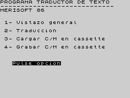 Opening screen