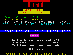 Opening screen