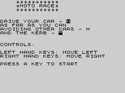 Opening screen