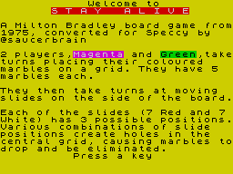 Opening screen