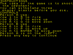 Opening screen